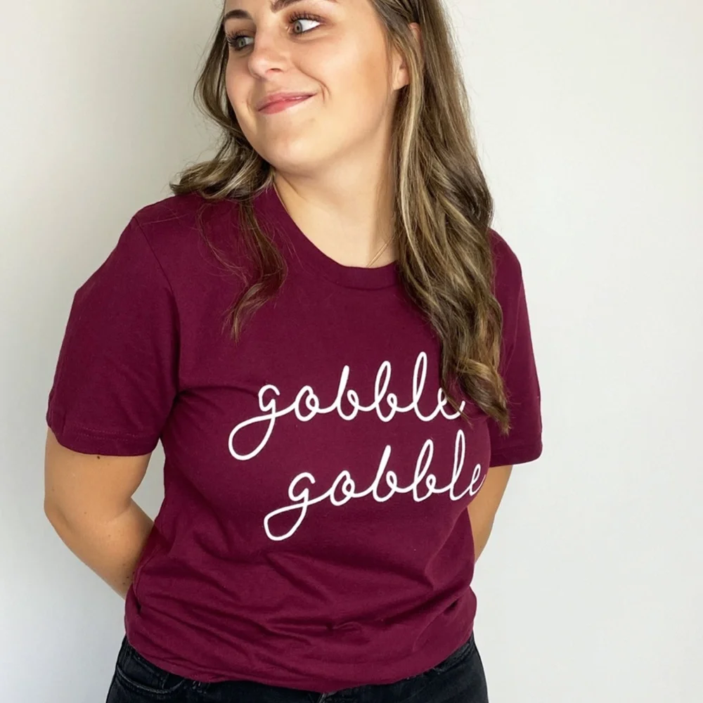 Gobble Gobble Thanksgiving T-Shirt - Picture 4 of 4